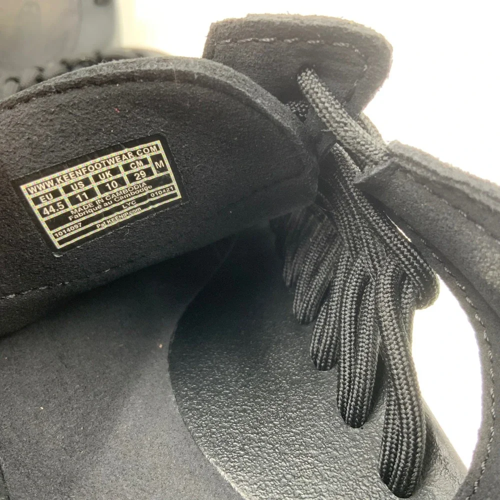 KEEN Uneek Mens Sandals Black Braided Cord Outdoor Water Shoes 1014097 Size 11